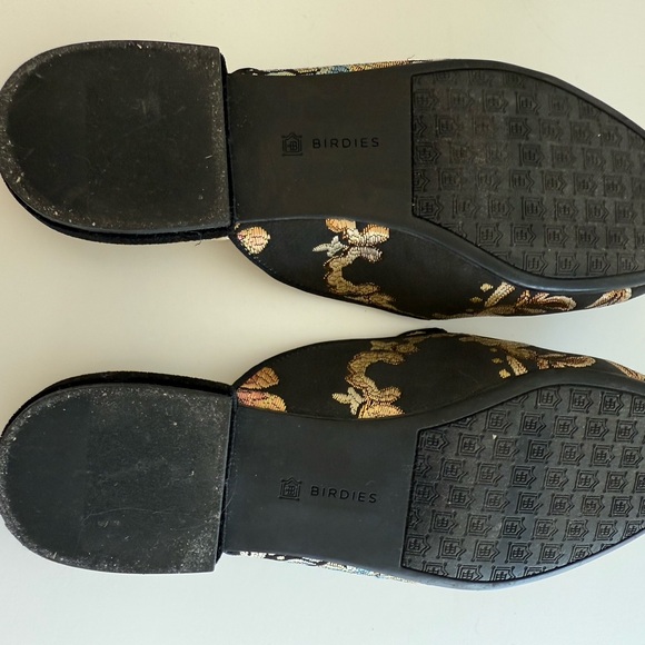 Birdies Black and Gold Floral Mules - Picture 5 of 5